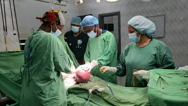 Surgical team operating at MCM